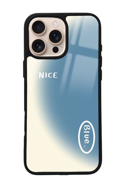 Spoyi iPhone 16 Pro Max Nice Blue Design Glossy Phone Case