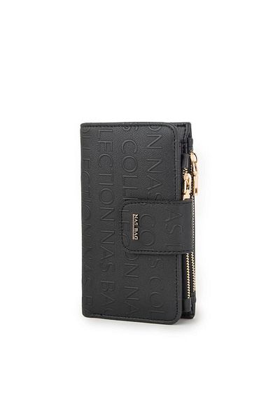 Nas Bag Women's Horizontal Wallet Black Embossed