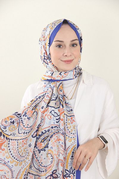 SİLKHOMEE Μαλακό σάλι βισκόζης με σχέδιο Saks