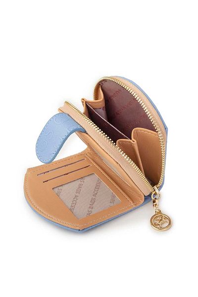 Nas Bag Portofel multifuncțional pentru femei Blue Camel Embossed