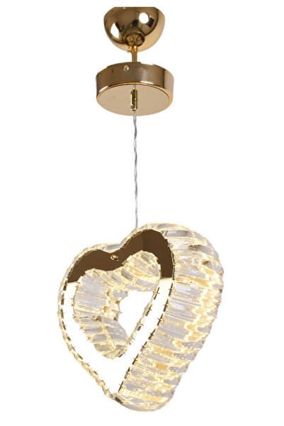 KLAS AYDINLATMA KALP KRİSTAL LED GOLD LÜX AVİZE