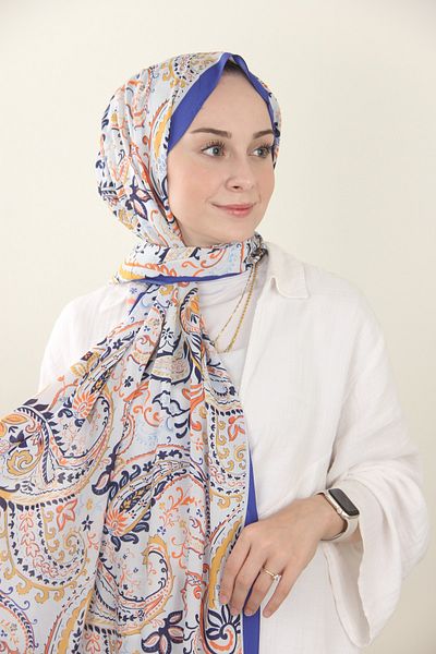 SİLKHOMEE Μαλακό σάλι βισκόζης με σχέδιο Saks