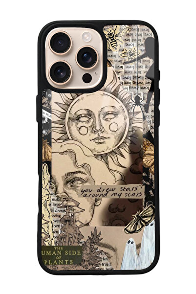 Spoyi iPhone 16 Pro Max Güneş Tanrıça Tasarımlı Glossy Telefon Kılıfı