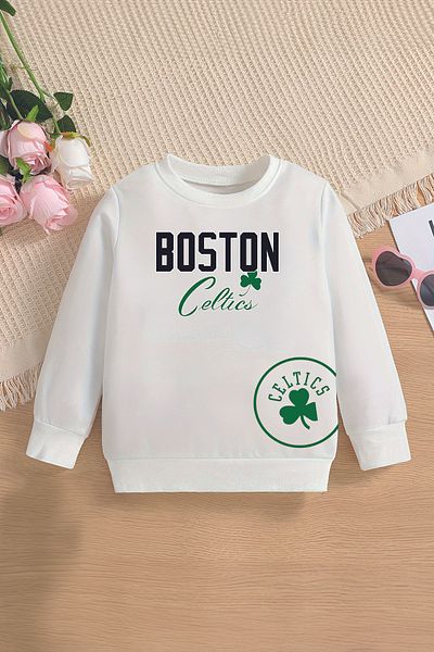 MYADA Hanorac pentru copii cu imprimeu celtic Boston cu design special 15645