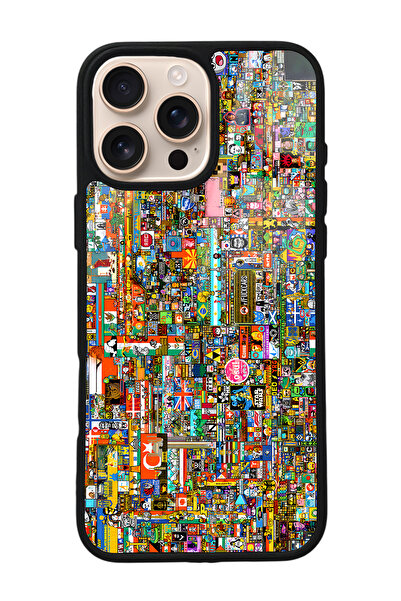 Spoyi iPhone 16 Pro Max R/Place Hatıra Tasarımlı Glossy Telefon Kılıfı