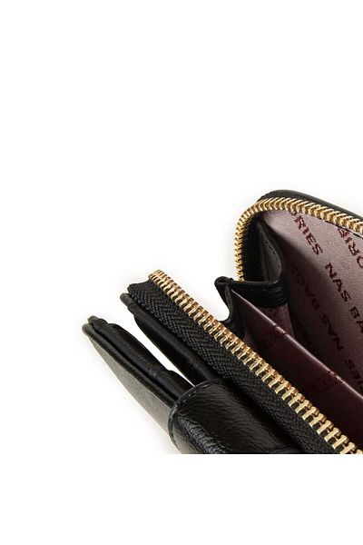 Nas Bag Women's Wallet with Multiple Card Compartments Black Nero