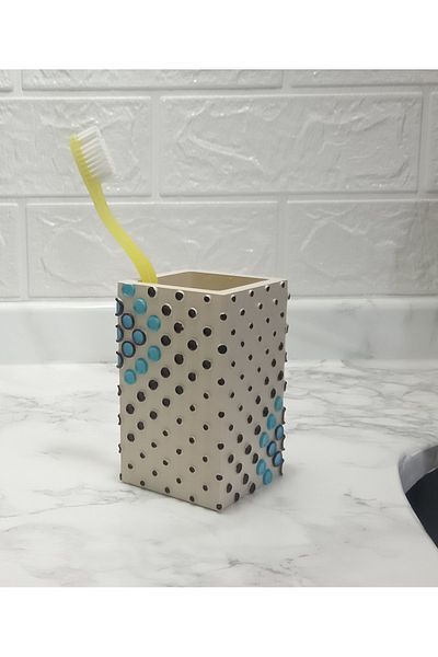 Bosphorus فرشاة الأسنان والمعجون بوليريسين منقط 6X6X10CM 200 مللي مجموعة حمام