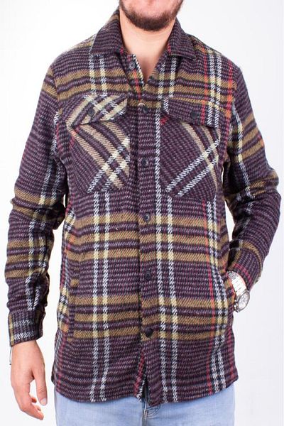 DAGOSTER Dmg23-346173 Мъжка риза Lumberjack с двоен джоб и капак в цвят каки