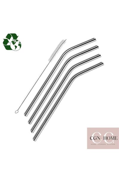 ÇGN HOME مجموعة من 5 شفاطات من الفولاذ المقاوم للصدأ وفرشاة تنظيف