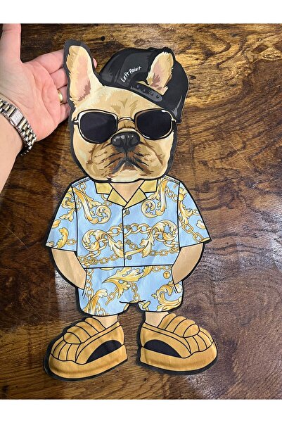 Gönülden Tasarım 45X22 CM 3D BULDOG ENTEL PSEĆI AMBLEM MAJICA AMBLEM ZA FARME...