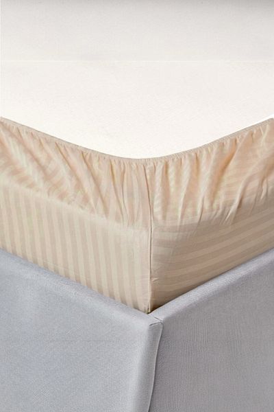 Alla Turca Milky Brown 100X200 Cotton Satin Elastic Sheet Set