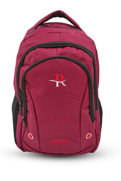 Rupva Men's Women's Orthopedic Medium Size Daily Middle School High School School Backpack with Laptop Compartment Claret Red