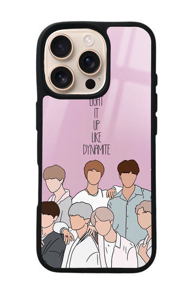 Spoyi iPhone 16 Pro BTS K-Pop Tasarımlı Glossy Telefon Kılıfı