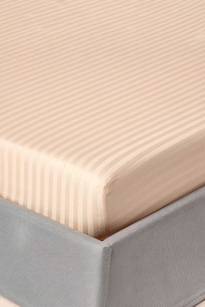Alla Turca Milky Brown 100X200 Cotton Satin Elastic Sheet Set