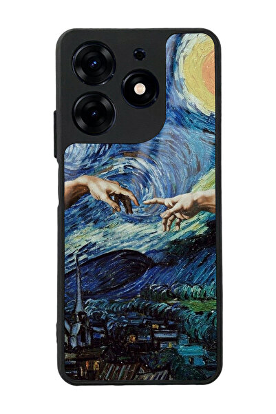 Spoyi Tecno Spark 10 Pro El Ele Tasarımlı Glossy Telefon Kılıfı
