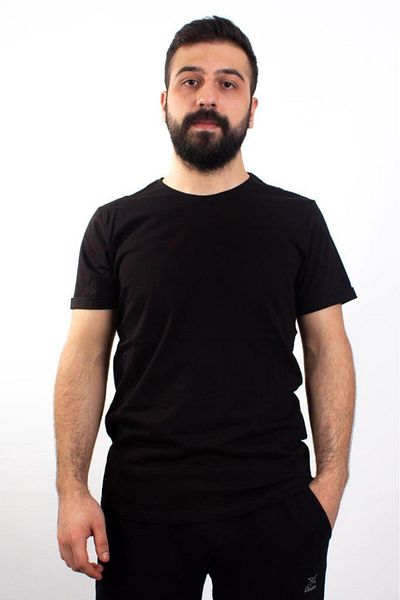 Twister Jeans Мъжка тениска с кръгло деколте 1828, черна