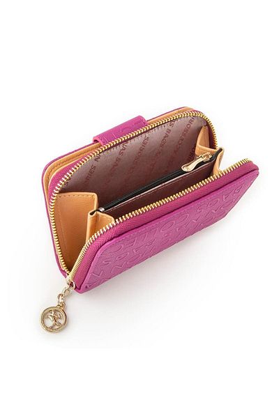 Nas Bag Women's Horizontal Wallet Cherry Camel Embossed