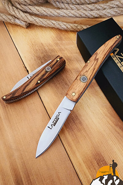 LAZBİSA Zeytin Sap Kamp Çakısı Outdoor Piknik Çakısı Bahçe Çakısı (ÇKX-348)