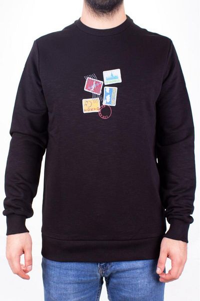 Twister Jeans Twister 1929 Black Crew Neck Men's Sweat