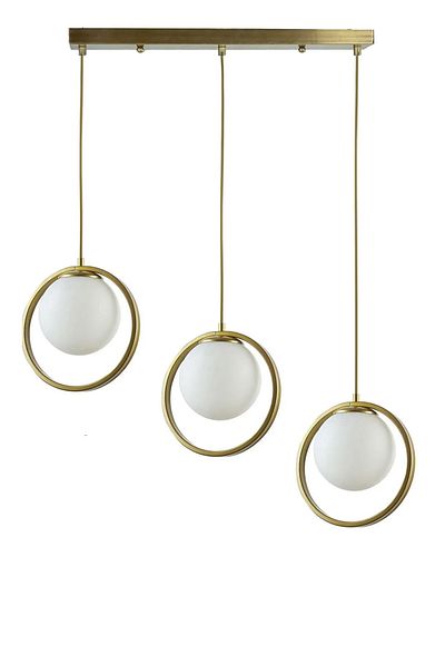 Modavize Nina Modern Living Room - Kitchen - Bedroom 3-Piece Chandelier with Metal Ring on the Dining Table