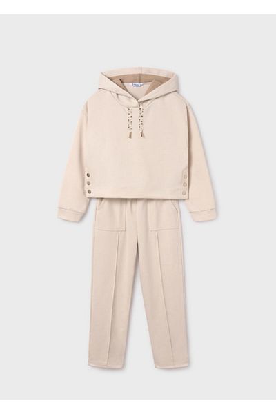 MAYORAL Girl's Winter Tracksuit Set - Cream