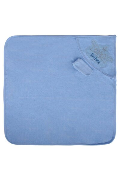 bebegen Blue Prince - Crowned Towel and Washcloth Set