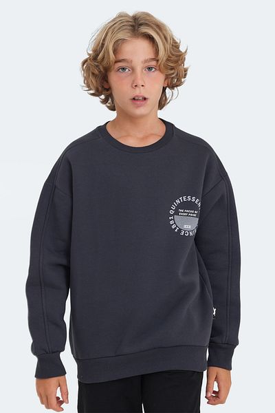 Slazenger Детски унисекс суитшърт LONE, тъмносив