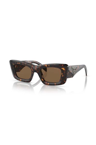 Prada Pr 13zs 2au06b 50 Damskie okulary przeciwsłoneczne Cat Eye Brown Bone