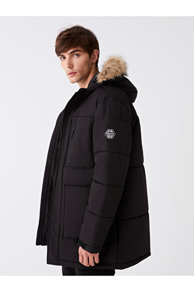 LC Waikiki Pánský nafouknutý kabát s kapucí Standard Mold