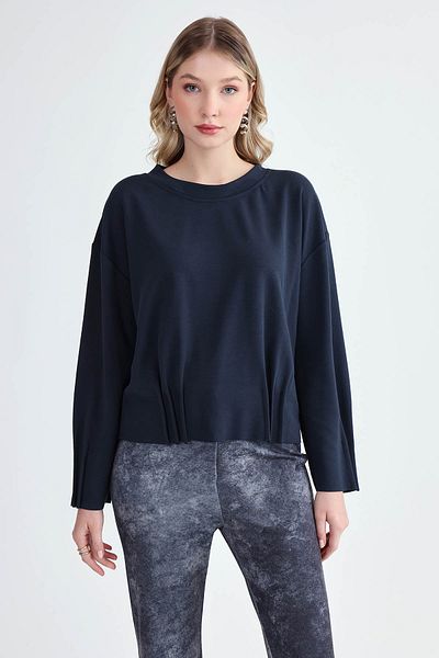 Vitrin Μπλούζα Casual από ύφασμα Modal με στρογγυλή λαιμόκοψη