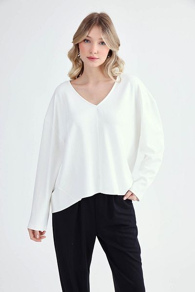 Vitrin Μακρυμάνικη μπλούζα Modal Fabric με λαιμόκοψη V