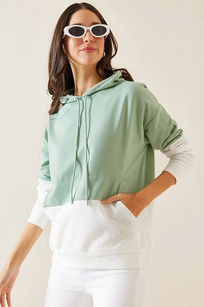 XHAN Mint Piece Sweatshirt 5Kxk8-48999-58