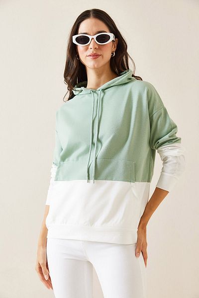 XHAN Mint Piece Sweatshirt 5Kxk8-48999-58