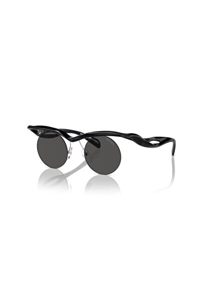 Prada Pr A24S 1Ab5S0 43 Women's Round Black Rimless Sunglasses