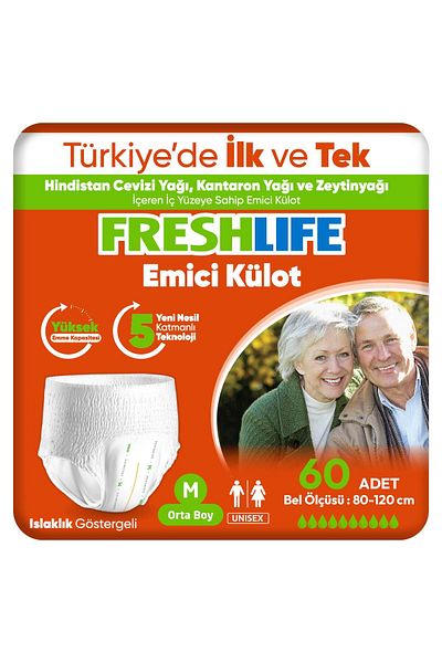 Freshlife Medium Absorbent Panties 2 Packs of 30 (60 Pieces)