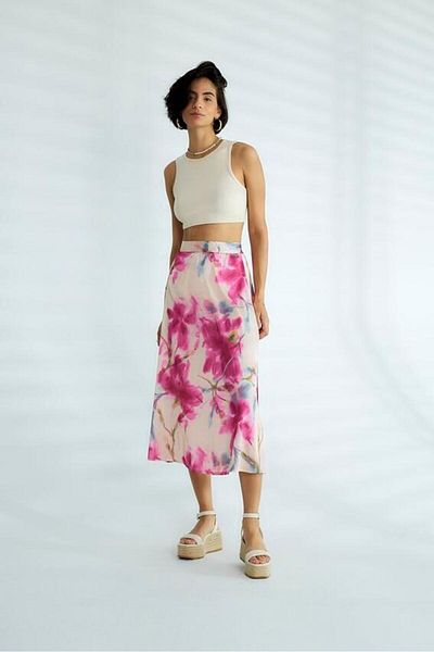 Robin Intermediate Length Floral Patterned Skirt - M37087