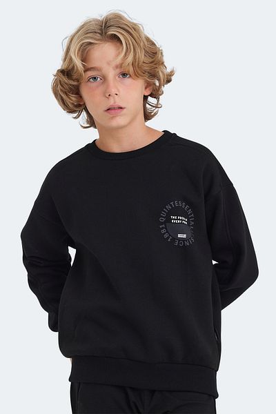 Slazenger Черен унисекс детски суитшърт LONE