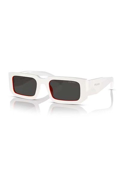 Prada Rechteckige Sonnenbrille für Damen in Knochenoptik in Weiß - PR 06YS 17M5S0 53