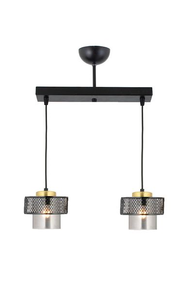 Lambadar Pulsar Genuine Glass Model Modern Rectangular Double Pendant Lamp Chandelier