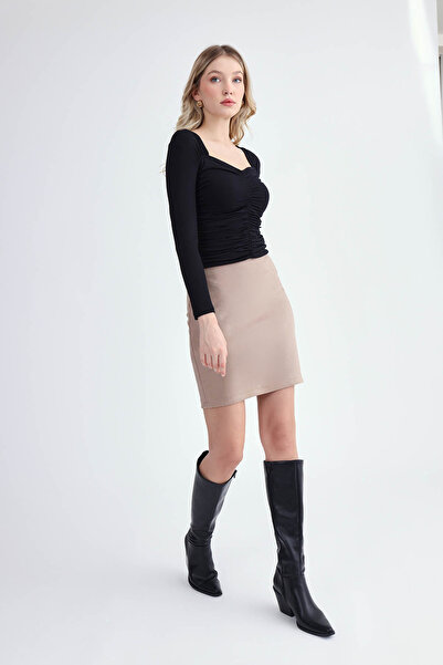 Vitrin Велурена пола с еластична талия