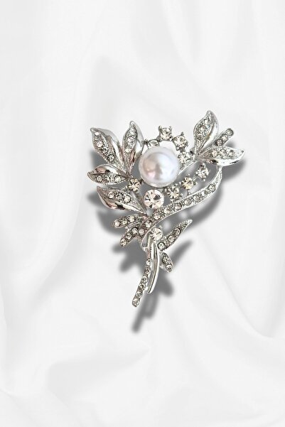 Spazio Drasbaek Broş BEYAZ