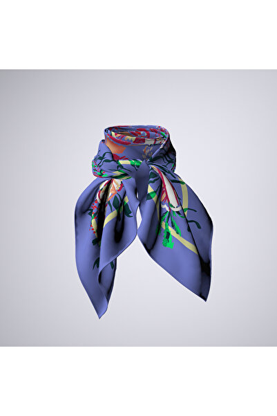 Modabutik Floral Desenli Bandana / Fular Dg9894_01 70x70