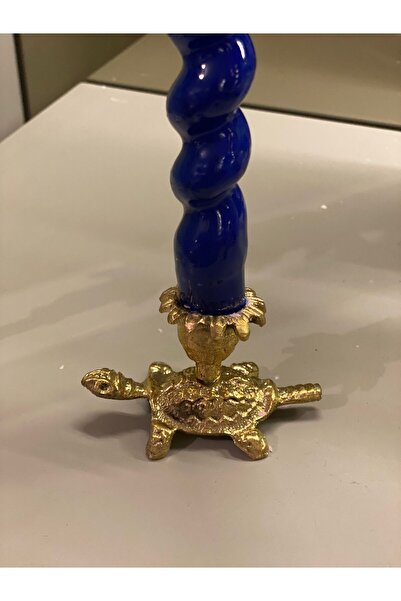 Dekordan House Pirinç Kaplumbağa Şamdan