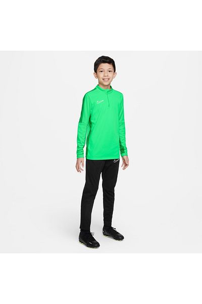 Nike Dri Fit Academy Half Zip Kids Green Stand Collar Sweatshirt