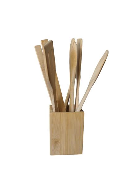 ALBETTO 7 Piece Bamboo Serving Set