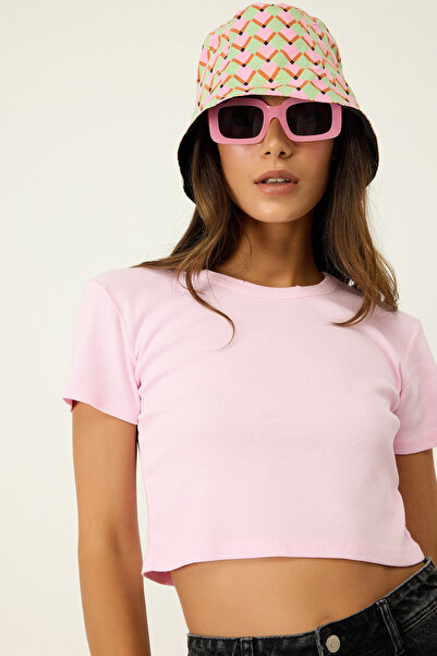 No Matter What Cotton Corded Fabric Crop T-Shirt