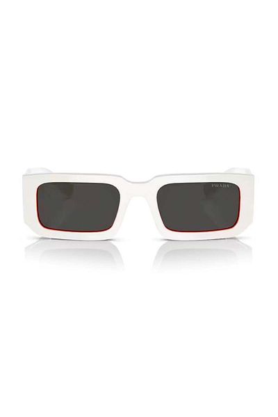 Prada Rechteckige Sonnenbrille für Damen in Knochenoptik in Weiß - PR 06YS 17M5S0 53