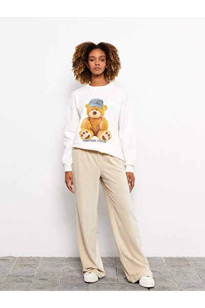 LC Waikiki Standard Fit Straight Corduroy Women's Trousers