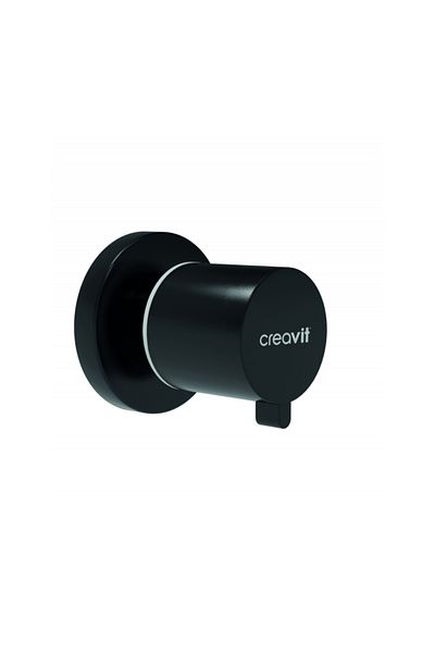 Creavit Ac50l Matte Black - Close Intermediate Cut Valve Bidet Tap, 1/2-1/2 Size