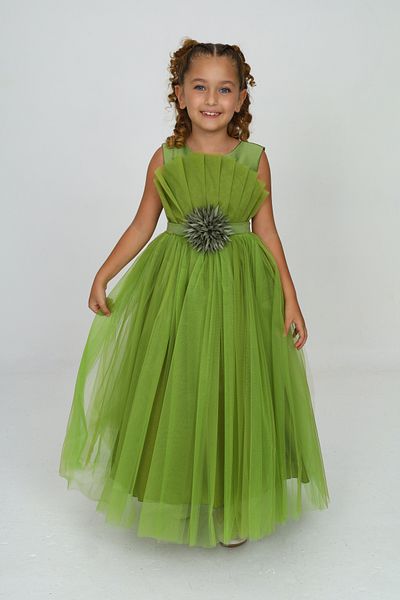 Pantulux Girl's Laminated Wedding Dress Birthday Party Special Occasion Dress
